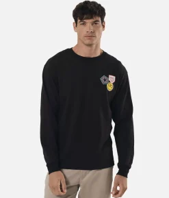 Hot Black Crows Blason Tee Manche Longue Noir