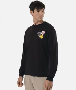 Hot Black Crows Blason Tee Manche Longue Noir