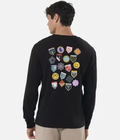 Hot Black Crows Blason Tee Manche Longue Noir