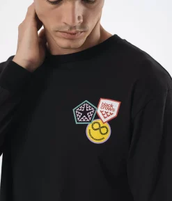 Hot Black Crows Blason Tee Manche Longue Noir