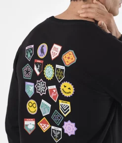 Hot Black Crows Blason Tee Manche Longue Noir