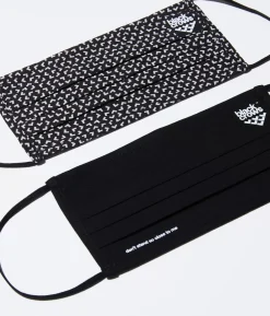 New Black Crows Maskus Face Mask X2 Noir-Blanc