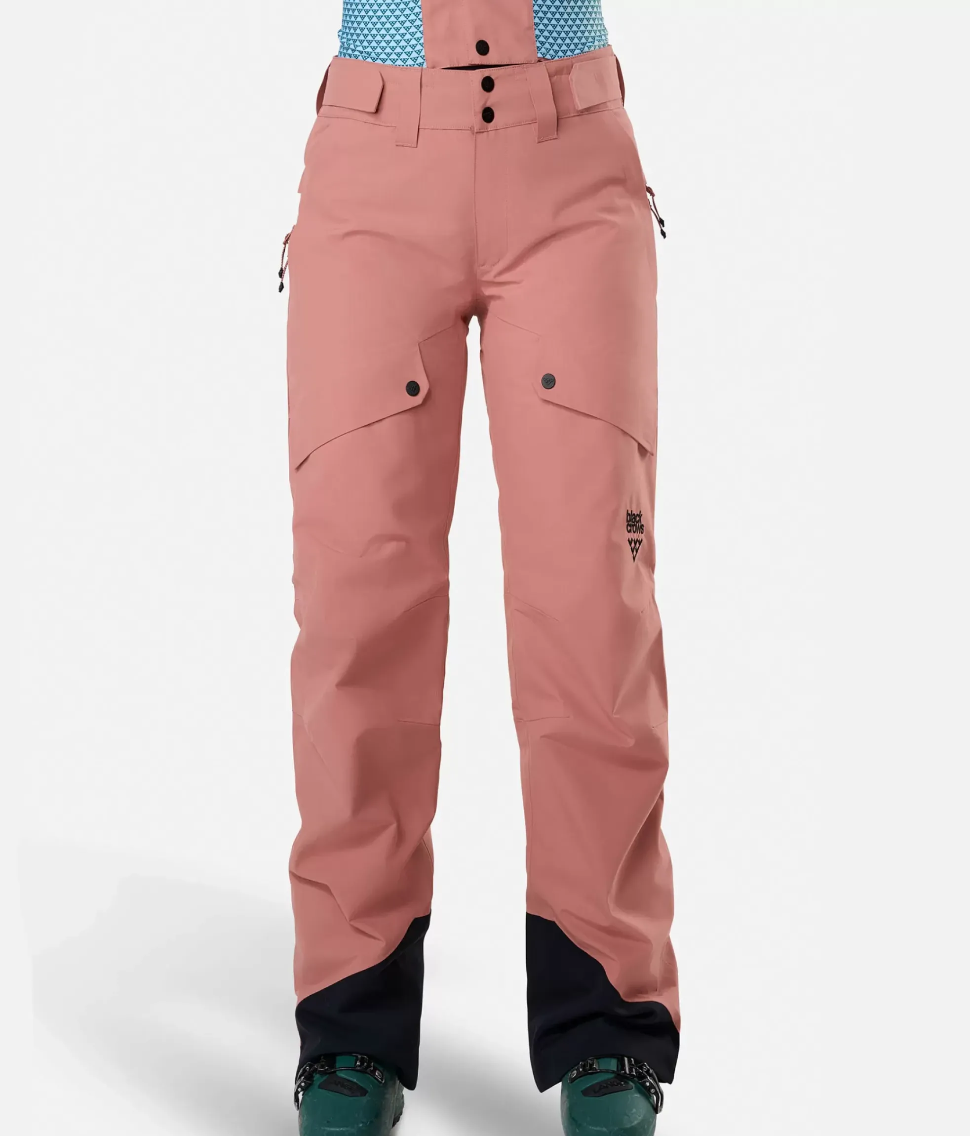 New Black Crows Pantalon Femme Ora Body Map Rose Ancienne