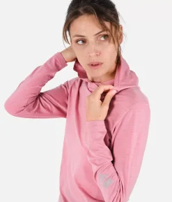 Online Black Crows T-Shirt A Capuche Femme Merino Blend Rose Ancienne