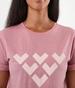 Black Crows T-Shirt Femme Chevron Merino Blend Manches Courtes<Femme Premières Couches