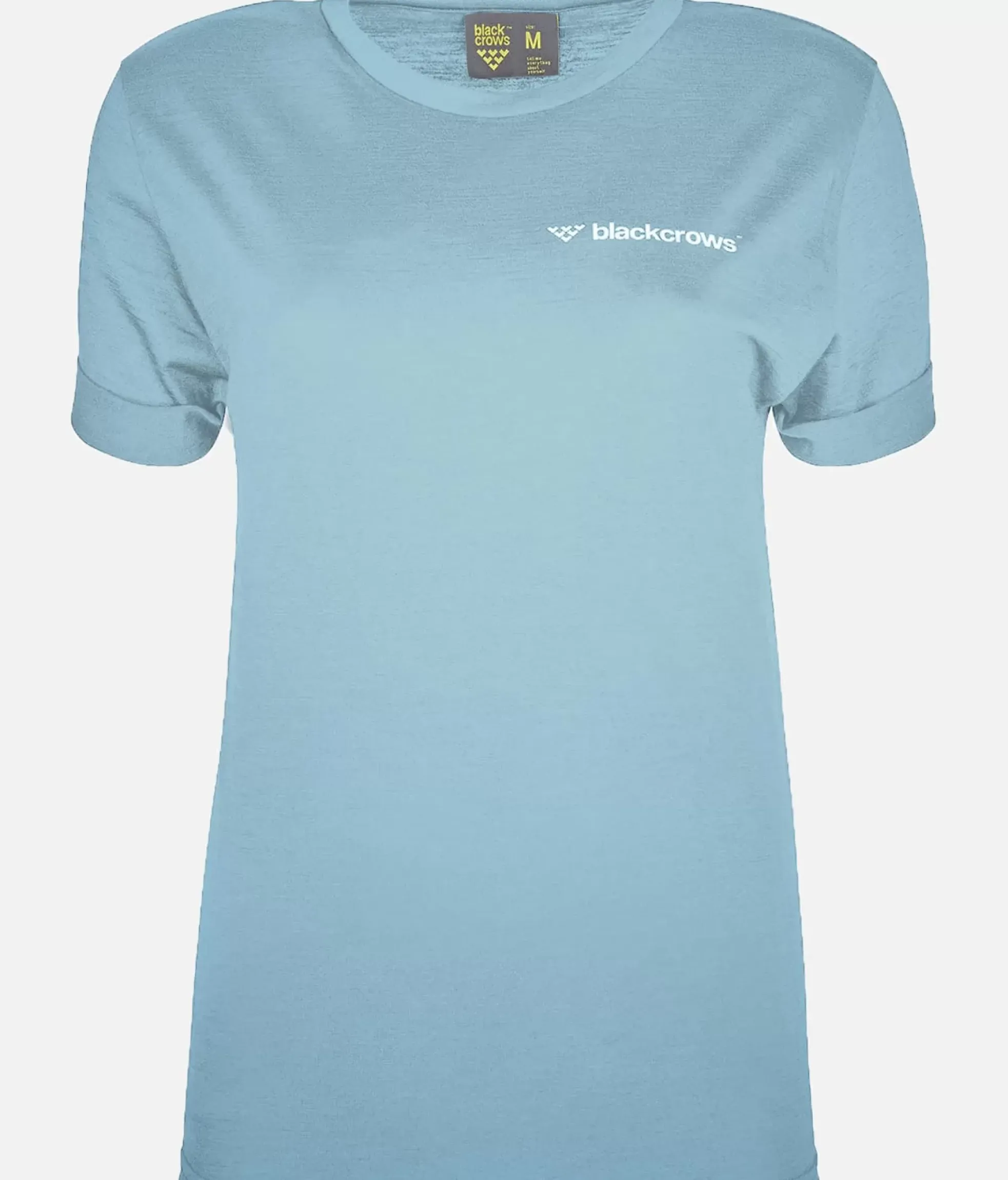 Hot Black Crows T-Shirt Femme Merino Blend Manches Courtes Pierre Bleu