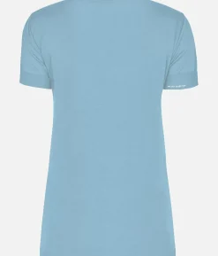 Hot Black Crows T-Shirt Femme Merino Blend Manches Courtes Pierre Bleu