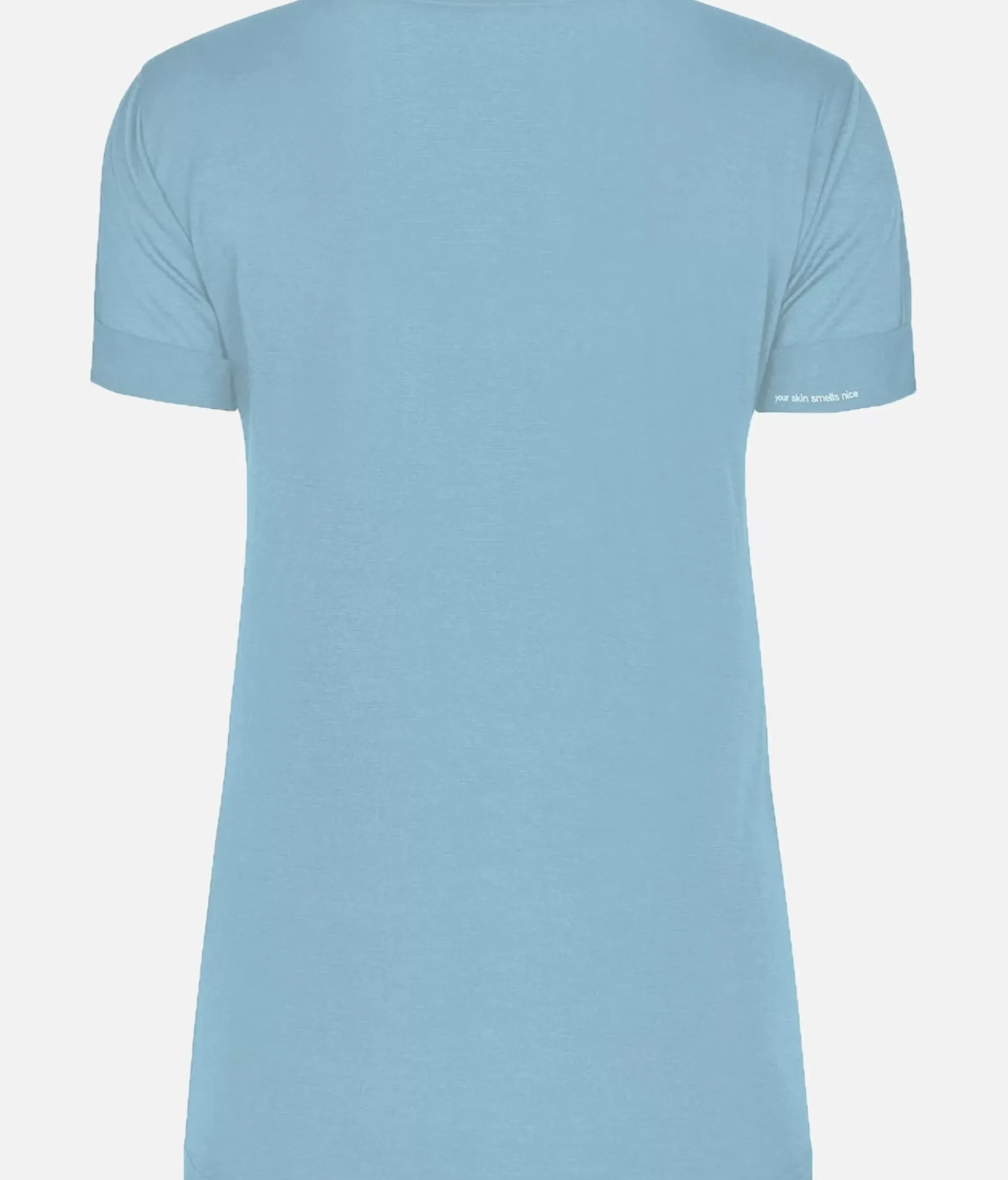 Hot Black Crows T-Shirt Femme Merino Blend Manches Courtes Pierre Bleu