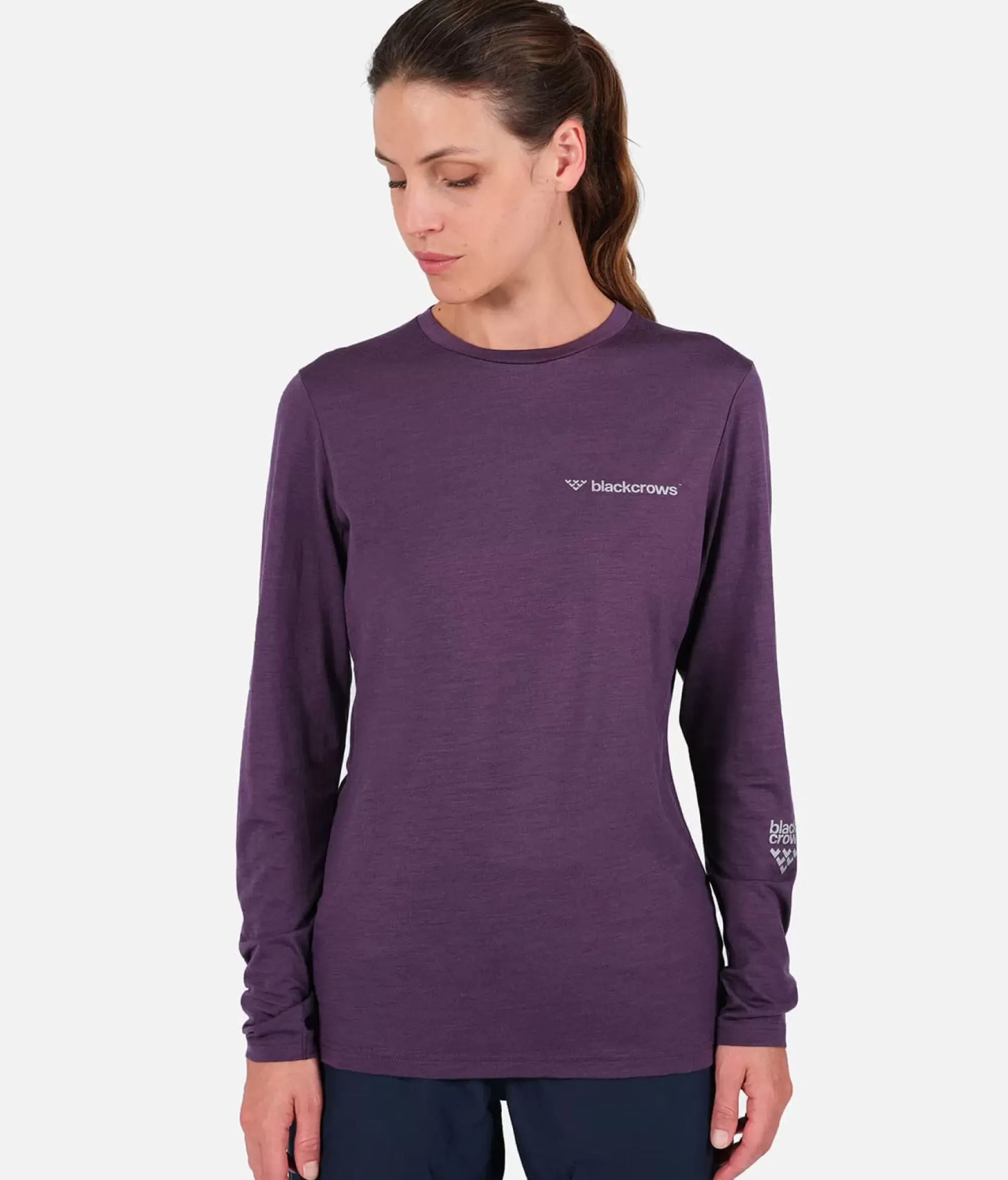 Clearance Black Crows T-Shirt Femme Merino Blend Manches Longues Deeppurple