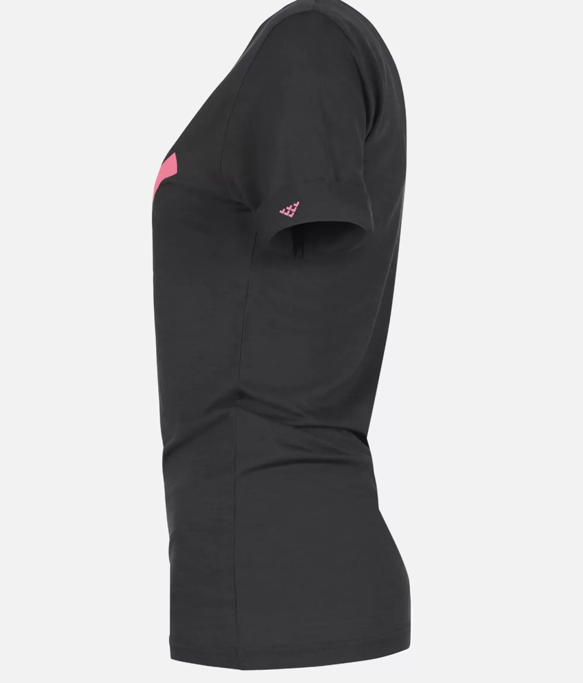 Online Black Crows T-Shirt Femme Merino Manches Courtes Chevron Noir-Rose