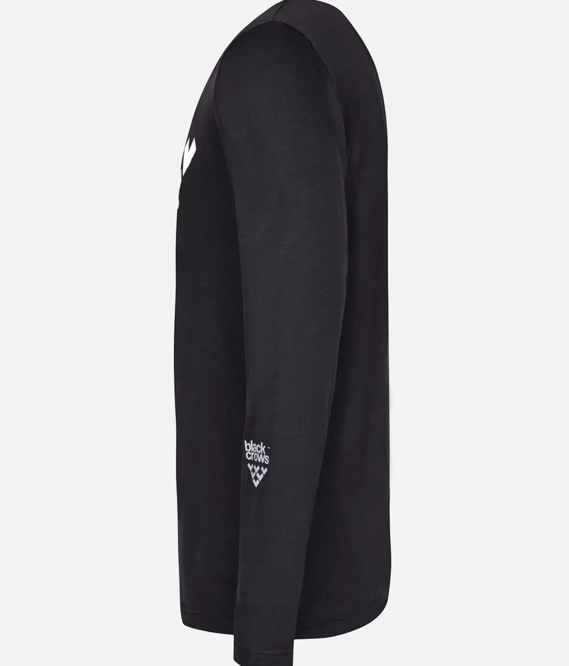 New Black Crows T-Shirt Homme Chevron Merino Blend Manches Longues Noir