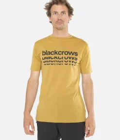 New Black Crows T-Shirt Homme Merino Bc Manches Courtes Or