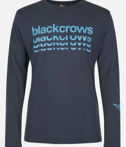 Discount Black Crows T-Shirt Homme Merino Bc Manches Longues Bleu Fonce