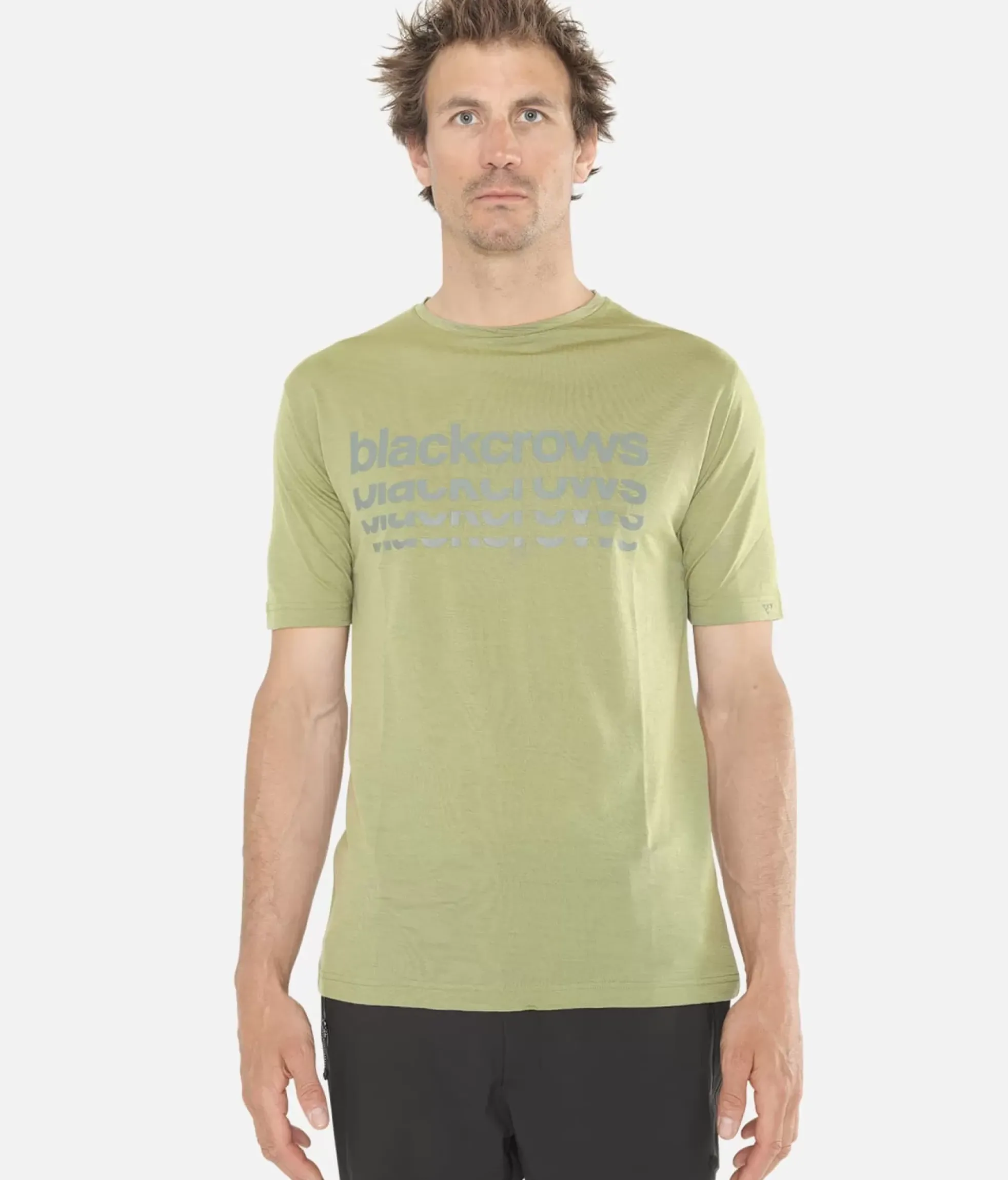 Discount Black Crows T-Shirt Homme Merino Bc Manches Courtes Vert Olive