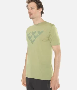 Best Black Crows T-Shirt Homme Merino Manches Courtes Chevron Vert Olive