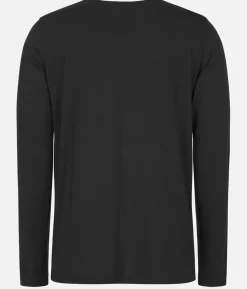 Online Black Crows T-Shirt Homme Merino Manches Longues Chevron Noir-Blanc