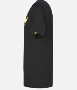 Black Crows T-Shirt Homme Merino Manches Courtes Chevron Noir-Jaune