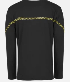 Sale Black Crows T-Shirt Homme Merino Manches Longues Line Noir-Jaune